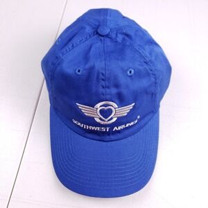 Southwest Airlines Blue Baseball Hat Cintas Winged Heart Logo Adjustable Cap